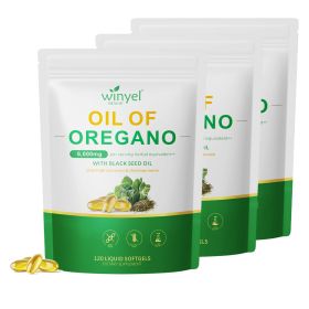WINYEL Basil Oil Soft Capsules Containing Black Seed Oil 6000 Mg - Basil Oil Capsules Are For Immune And Digestive Support - Gluten-free Soft Capsules (QTY: 3 PCS)
